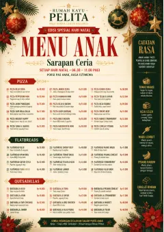 Holiday Festive menu template preview