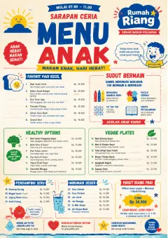 Kids Playful menu template preview