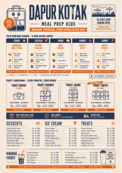 Meal Prep Box menu template preview