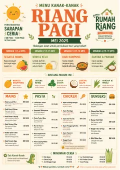 Monthly Seasonal menu template preview
