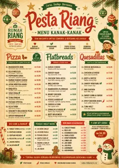 Holiday Festive menu template preview