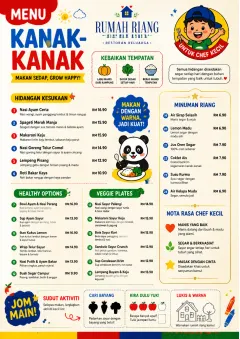 Kids Playful menu template preview