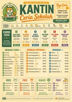 School Canteen menu template preview