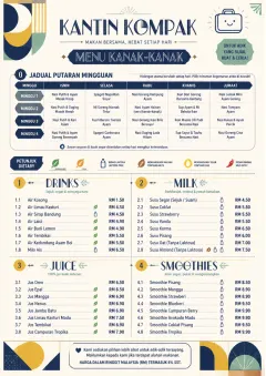 Corporate Canteen menu template preview
