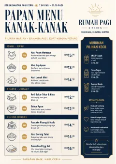 Weekly Board Clean menu template preview