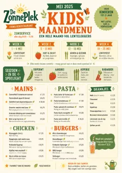 Monthly Seasonal menu template preview