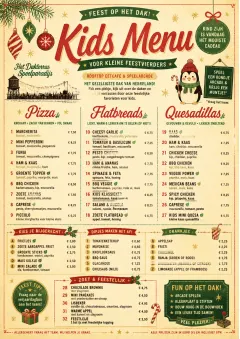 Holiday Festive menu template preview