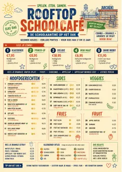 School Canteen menu template preview