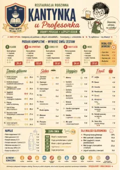 School Canteen menu template preview