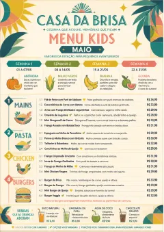 Monthly Seasonal menu template preview