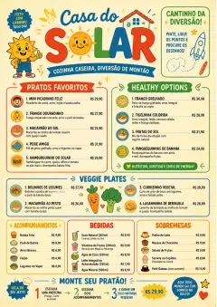 Kids Playful menu template preview