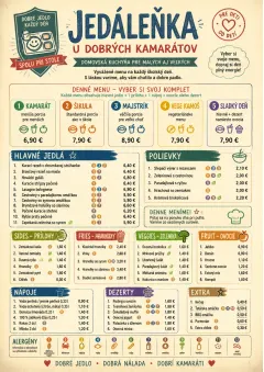 School Canteen menu template preview