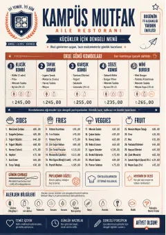 School Canteen menu template preview