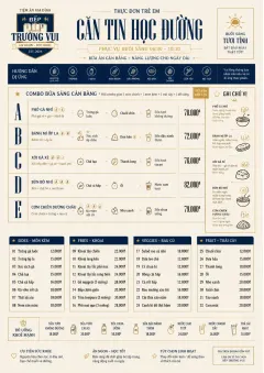 School Canteen menu template preview