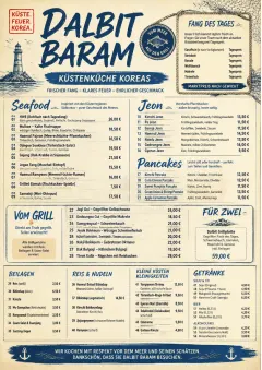 Coastal Regional menu template preview