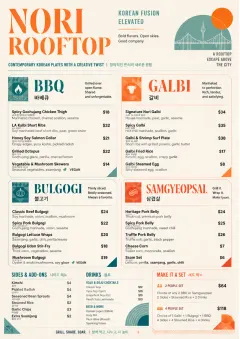 Modern Fusion menu template preview
