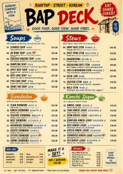 Street Stall Energy menu template preview