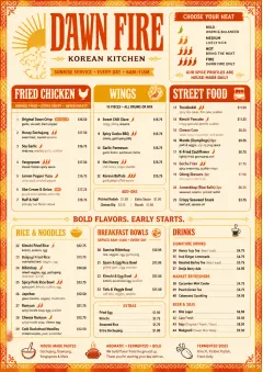 Spice Market Bold menu template preview