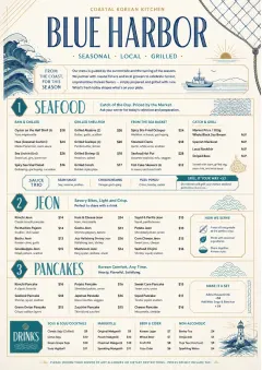Coastal Regional menu template preview