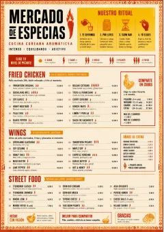 Spice Market Bold menu template preview