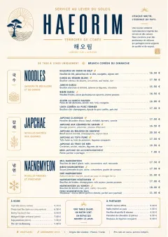 Fine Regional menu template preview