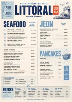 Coastal Regional menu template preview