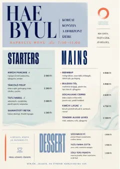 Chef Carte Brève menu template preview