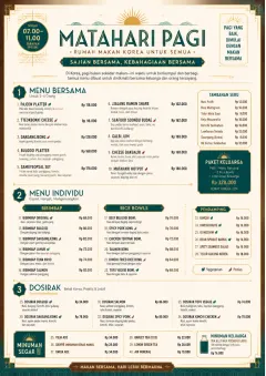 Family Style Feast menu template preview