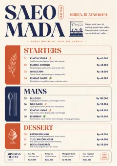 Chef Carte Brève menu template preview