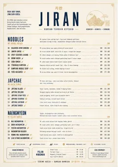 Fine Regional menu template preview