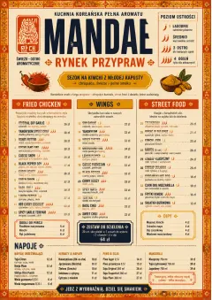 Spice Market Bold menu template preview