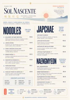 Fine Regional menu template preview