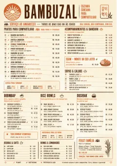 Family Style Feast menu template preview