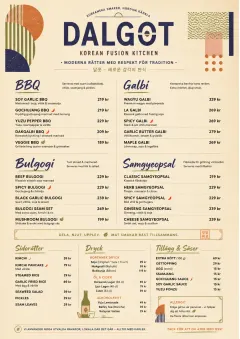 Modern Fusion menu template preview