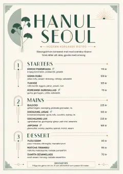 Chef Carte Brève menu template preview