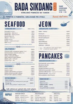 Coastal Regional menu template preview