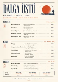Chef Carte Brève menu template preview