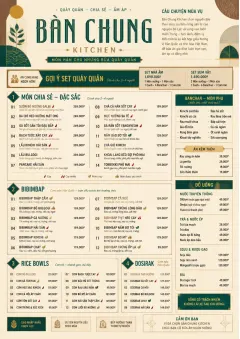 Family Style Feast menu template preview