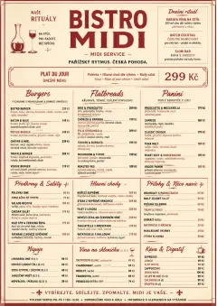 Bistro Midi menu template preview