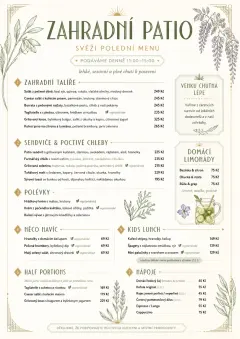 Garden Patio Day menu template preview