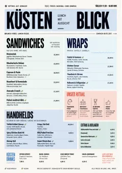 Modern Brunch Editorial menu template preview