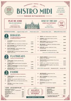 Bistro Midi menu template preview