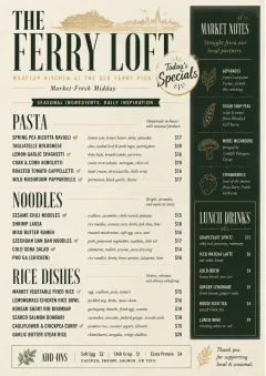 Market Fresh Midday menu template preview