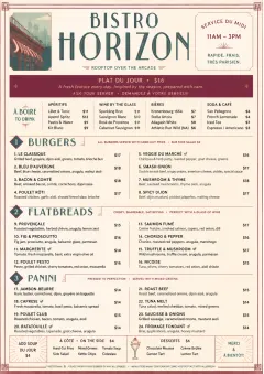 Bistro Midi menu template preview