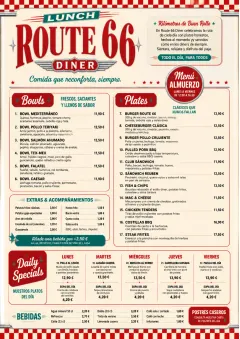 Diner Comfort menu template preview