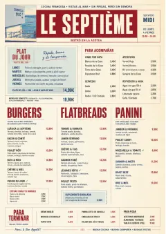 Bistro Midi menu template preview
