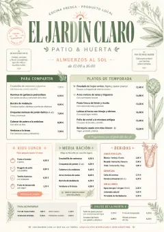 Garden Patio Day menu template preview