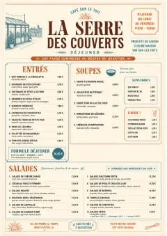 Sunrise Classic menu template preview