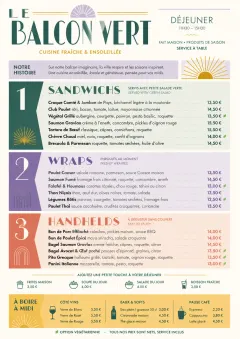 Modern Brunch Editorial menu template preview