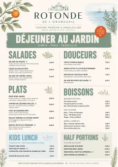 Garden Patio Day menu template preview